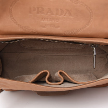 Prada Vitello Phenix Flap Chain Bag Brown 6 of 8
