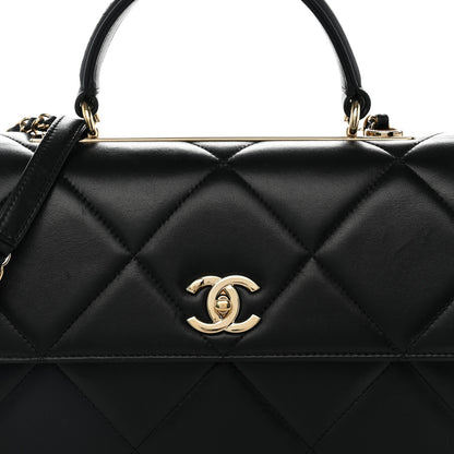 Chanel Lambskin Quilted Medium Trendy CC Flap Dual Handle Bag Black 8 of 13