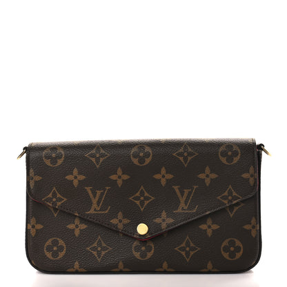 Louis Vuitton Monogram Pochette Felicie Chain Wallet Fuchsia 3 of 9