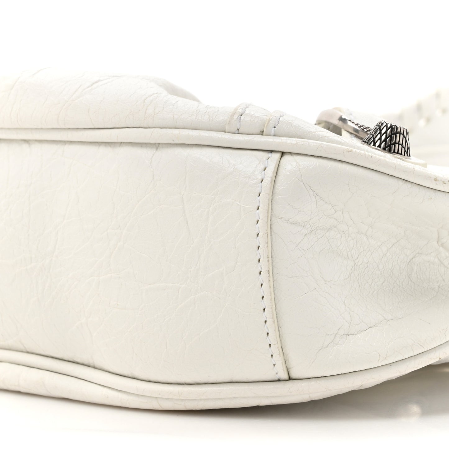 Agneau Arena Le Cagole Shoulder Bag XS Optic White