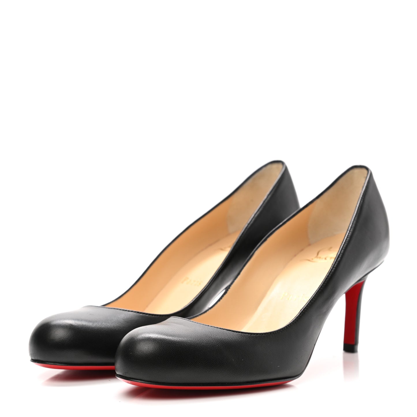 Shiny Nappa Simple 70 Pumps 36.5 Black