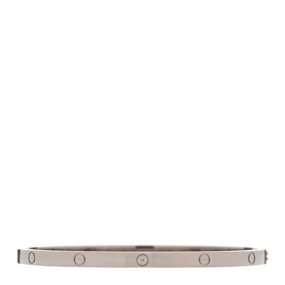 Cartier 18K White Gold Small LOVE Bracelet 17 1 of 8