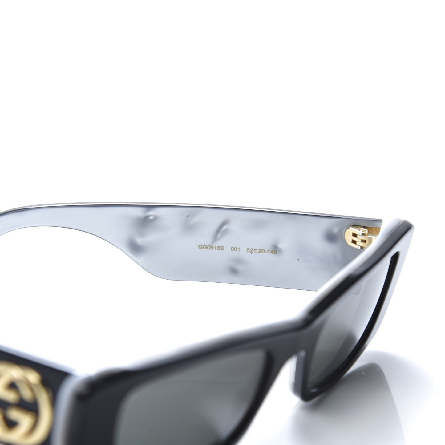 Acetate Rectangular Sunglasses GG0516S Black