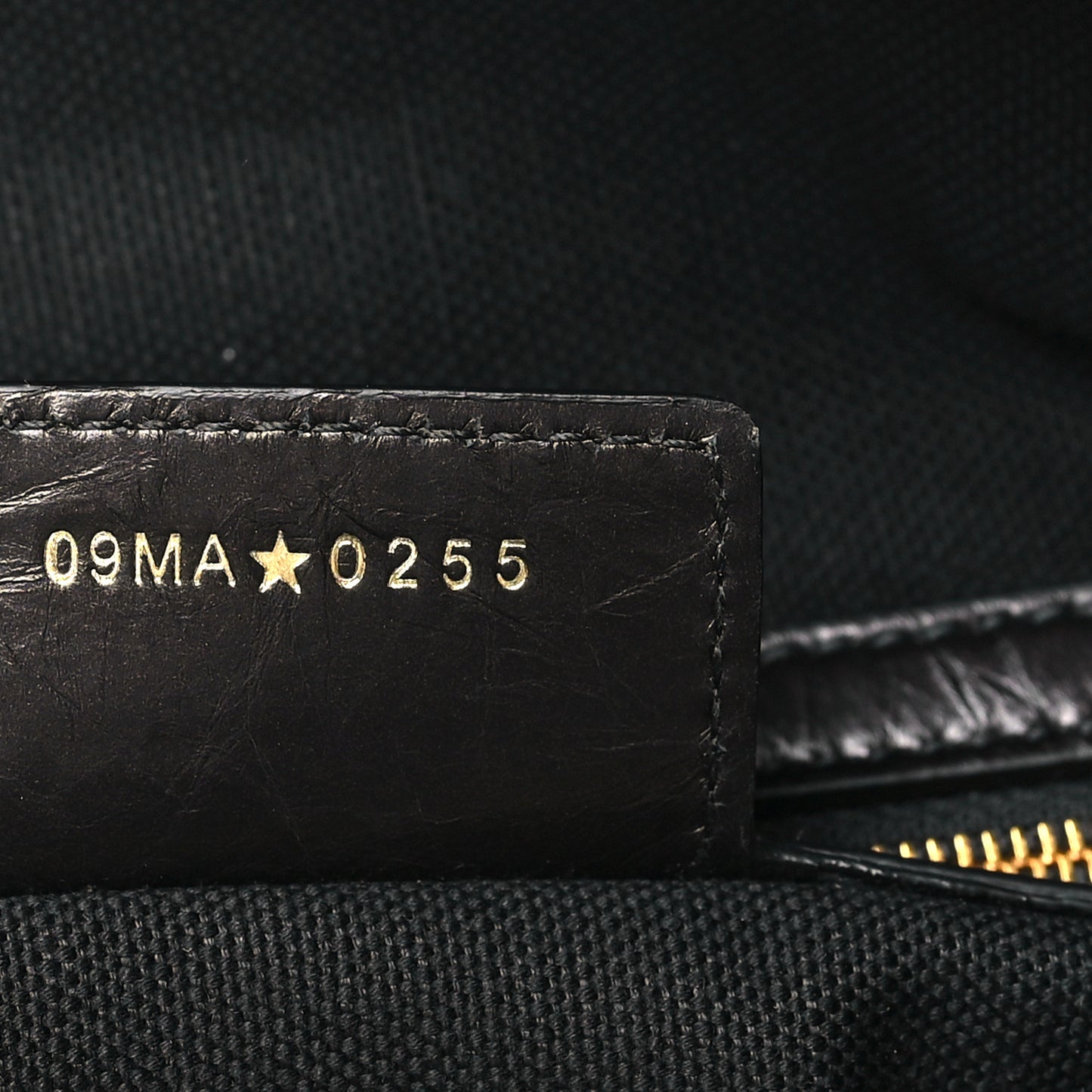 Crinkled Calfskin Macrocannage Medium D-Journey Bag Black