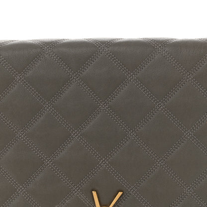 Saint Laurent Lambskin Quilted Mini Becky Chain Bag Grey Kaki 8 of 13