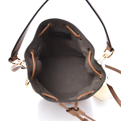 Fendi Vitello Cristallo Nature F is Fendi FF 1974 Embossed Mini Mon Tresor Bucket Bag Cuoio 5 of 9