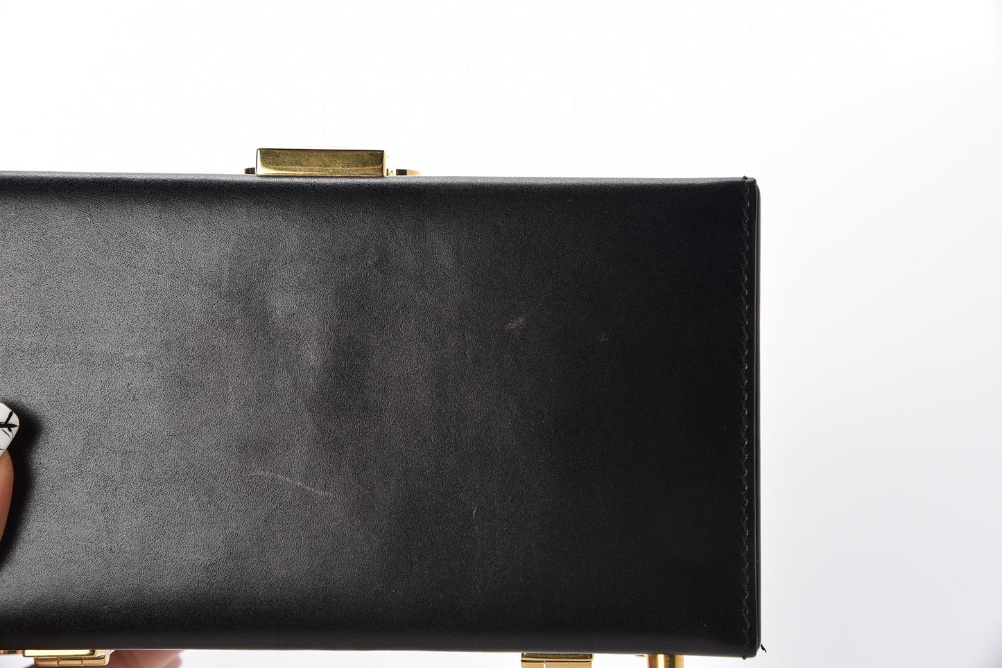 Calfskin Micro Mellettes Clutch Black