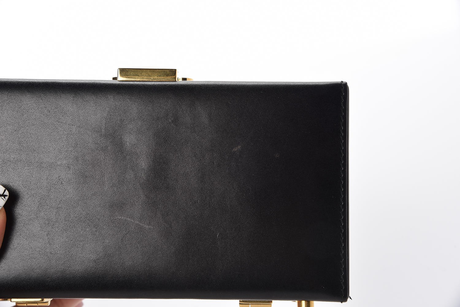 Saint Laurent Calfskin Micro Mellettes Clutch Black 9 of 12