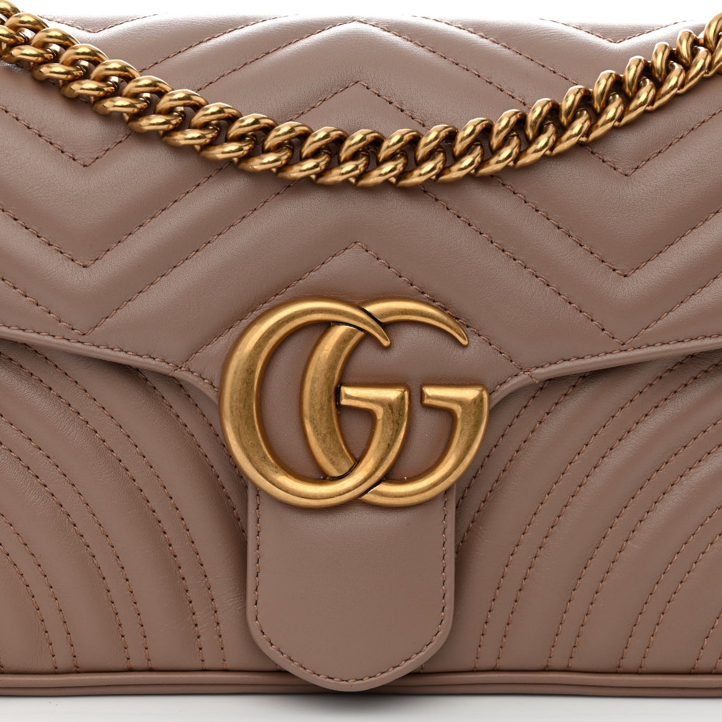 Calfskin Matelasse Small GG Marmont Shoulder Bag Porcelain Rose