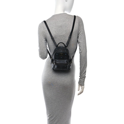 MCM Visetos Side Stud X-Mini Stark Bebe Boo Backpack Black 2 of 14