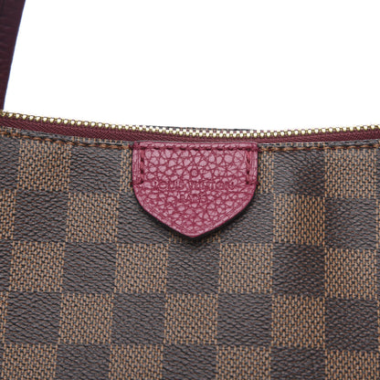 Louis Vuitton Damier Ebene Cuir Taurillon Hyde Park Fuchsia 10 of 12