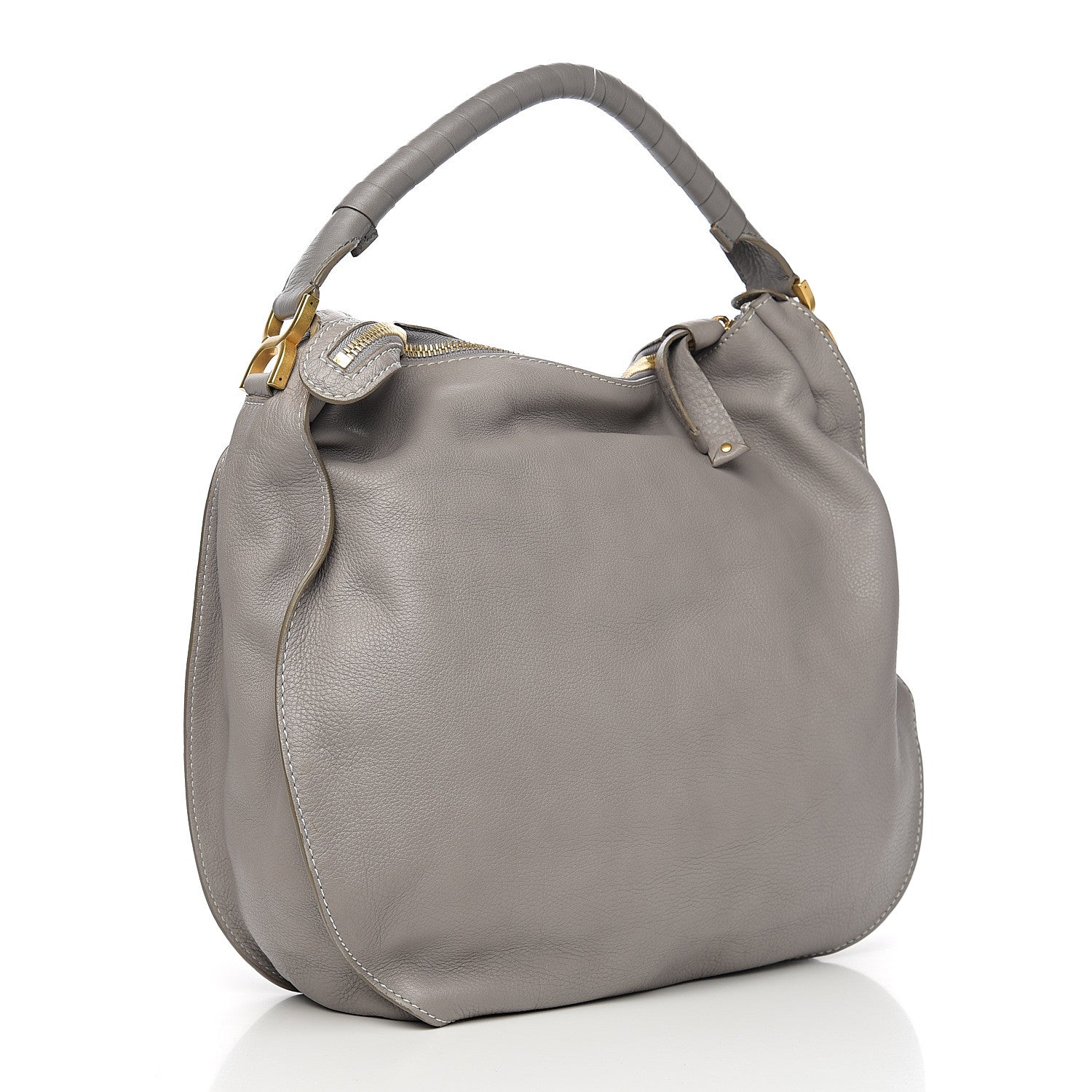 Chloe Calfskin Large Marcie Satchel Cashmere Grey 2 of 9