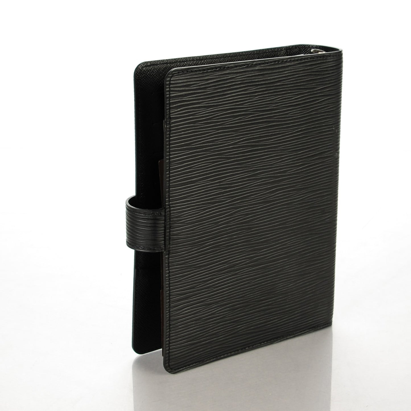 Epi Medium Ring Agenda Cover Black