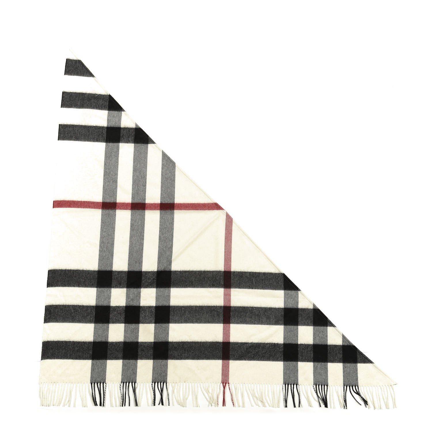 Burberry Cashmere Giant House Check Cape Scarf White 1 of 4