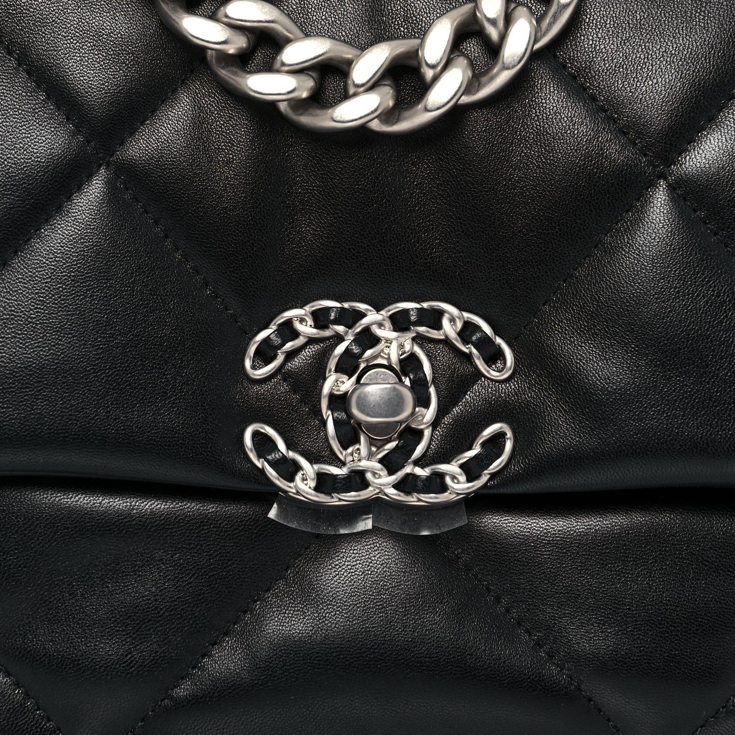 Lambskin Quilted Medium Chanel 19 Flap Black
