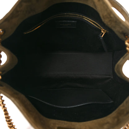 Saint Laurent Suede Matelasse Monogram Medium Niki Shopper Tote New Barley 5 of 9