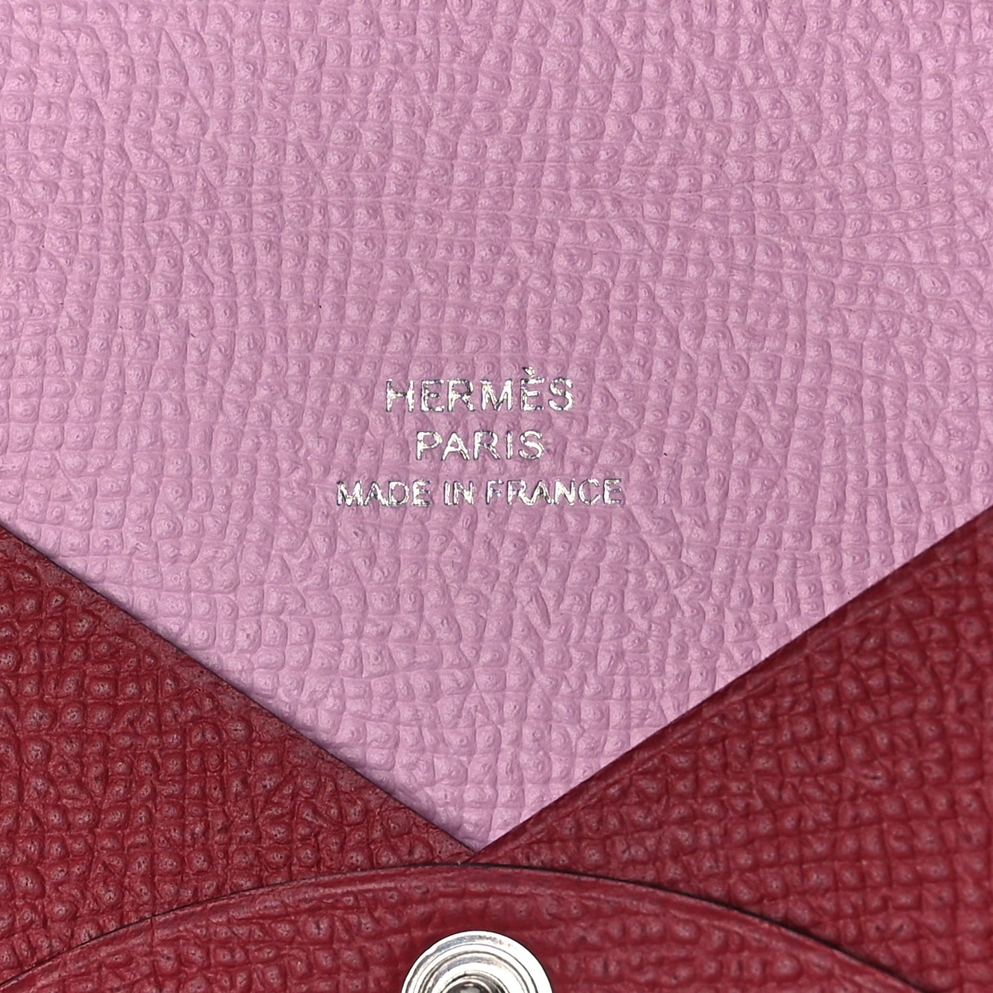 Epsom Verso Calvi Card Case Rouge Grenat Mauve Sylvestre