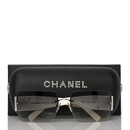 Chanel Crystal CC Sunglasses 4095-B White 9 of 9