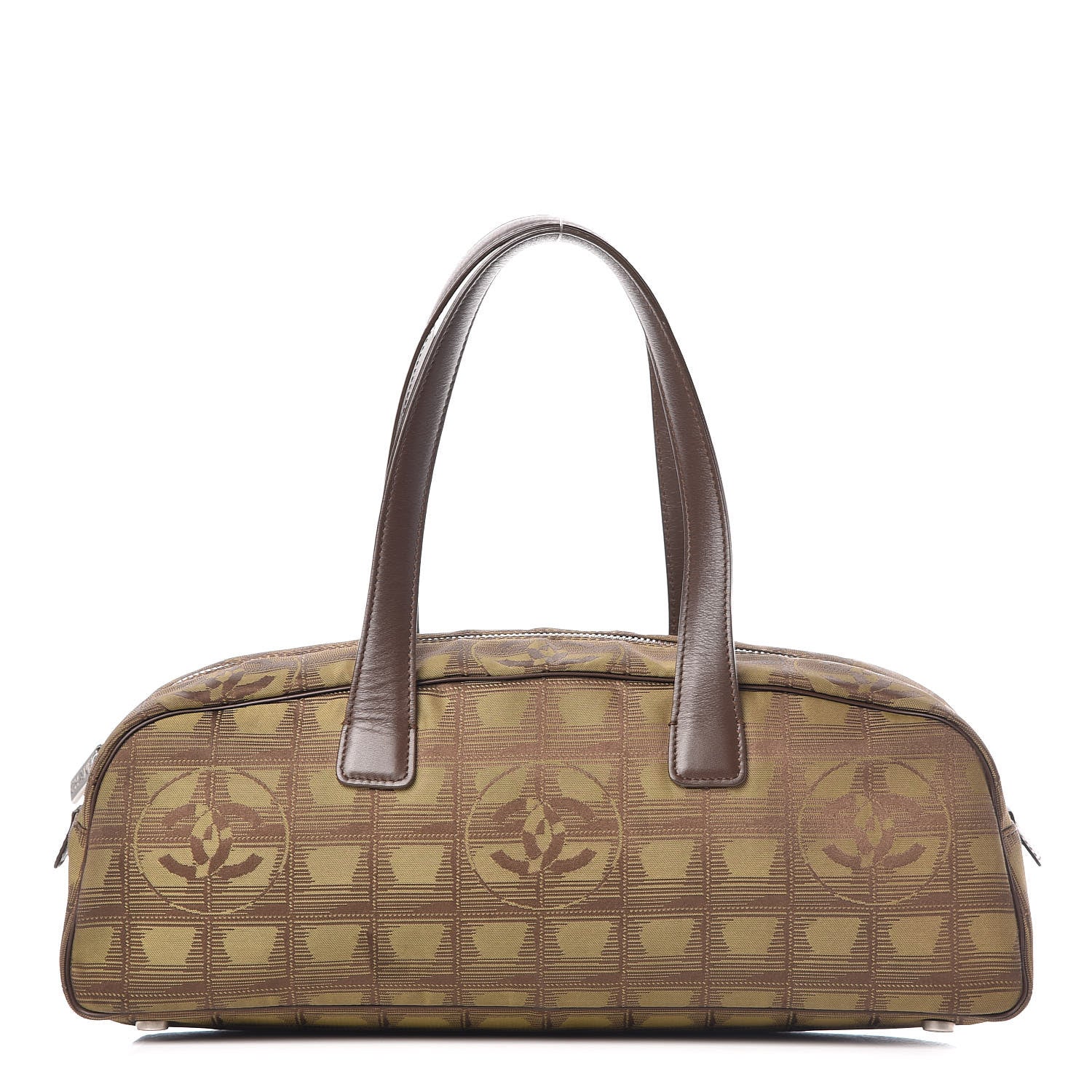 Chanel Nylon Travel Bowler Brown 1 of 10