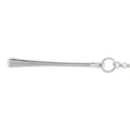 Hermes Sterling Silver Clou de Forge Lariat Necklace 4 of 5