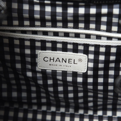 Chanel Vinyl Lipstick Ligne Accordion Tote Black 6 of 11