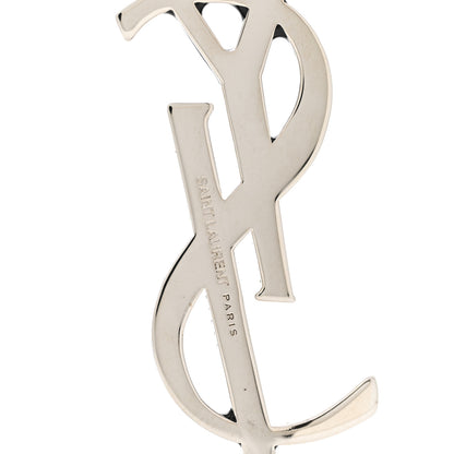 Saint Laurent Monogram Crystal Brooch Black Silver 5 of 5