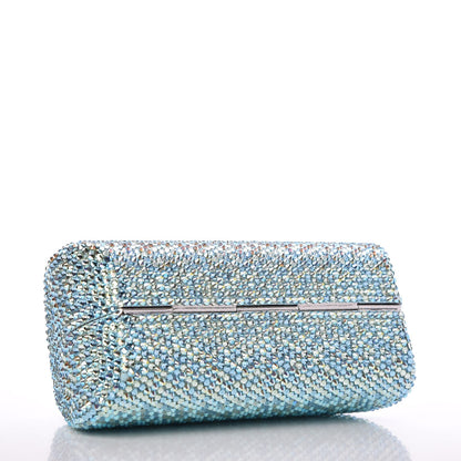 Judith Leiber Swarovski Crystal Miniaudiere Clutch Blue 5 of 8