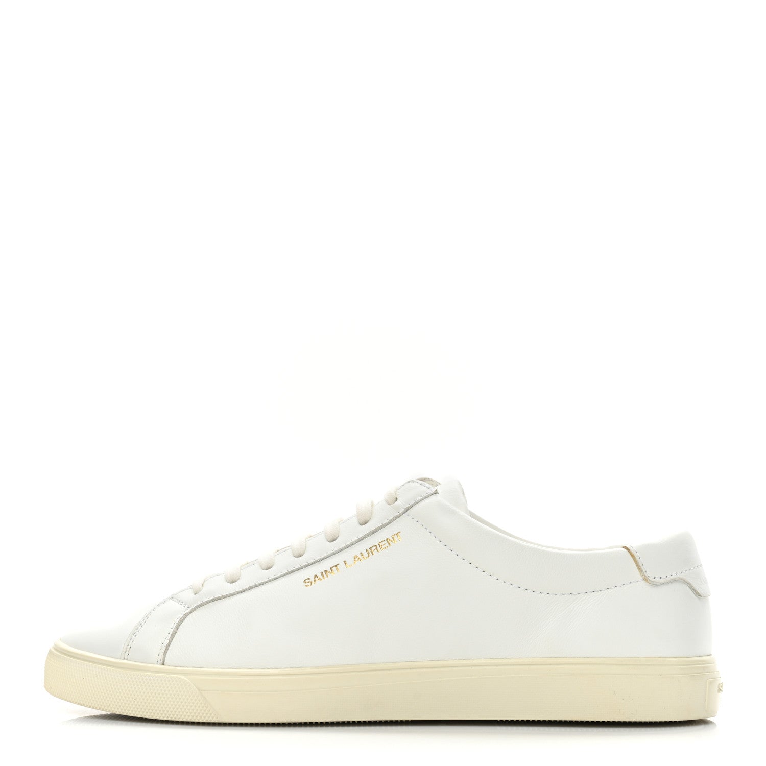 Saint Laurent Calfskin Andy Low Top Sneakers 40 Blanc Optique 1 of 9