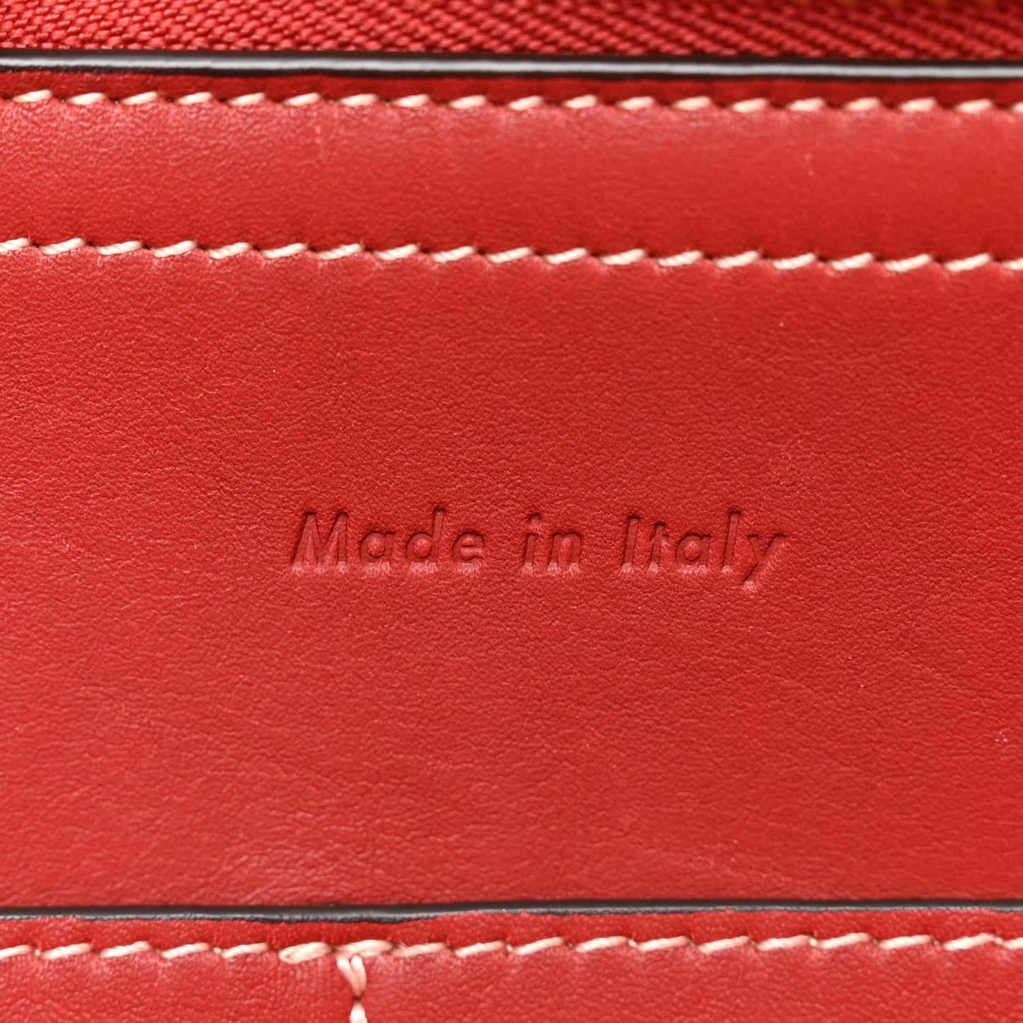 Calfskin Medium Tri-Fold Bag Red Wood
