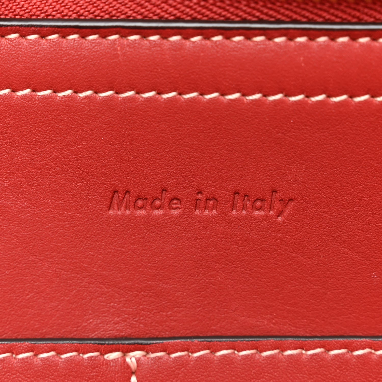 Celine Calfskin Medium Tri-Fold Bag Red Wood 7 of 12