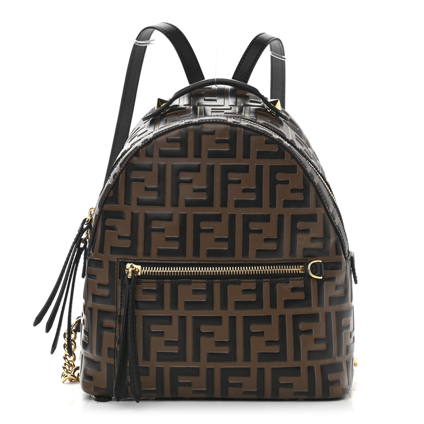 Vitello Bi-Color FF 1974 Embossed Mini Backpack Maya Black