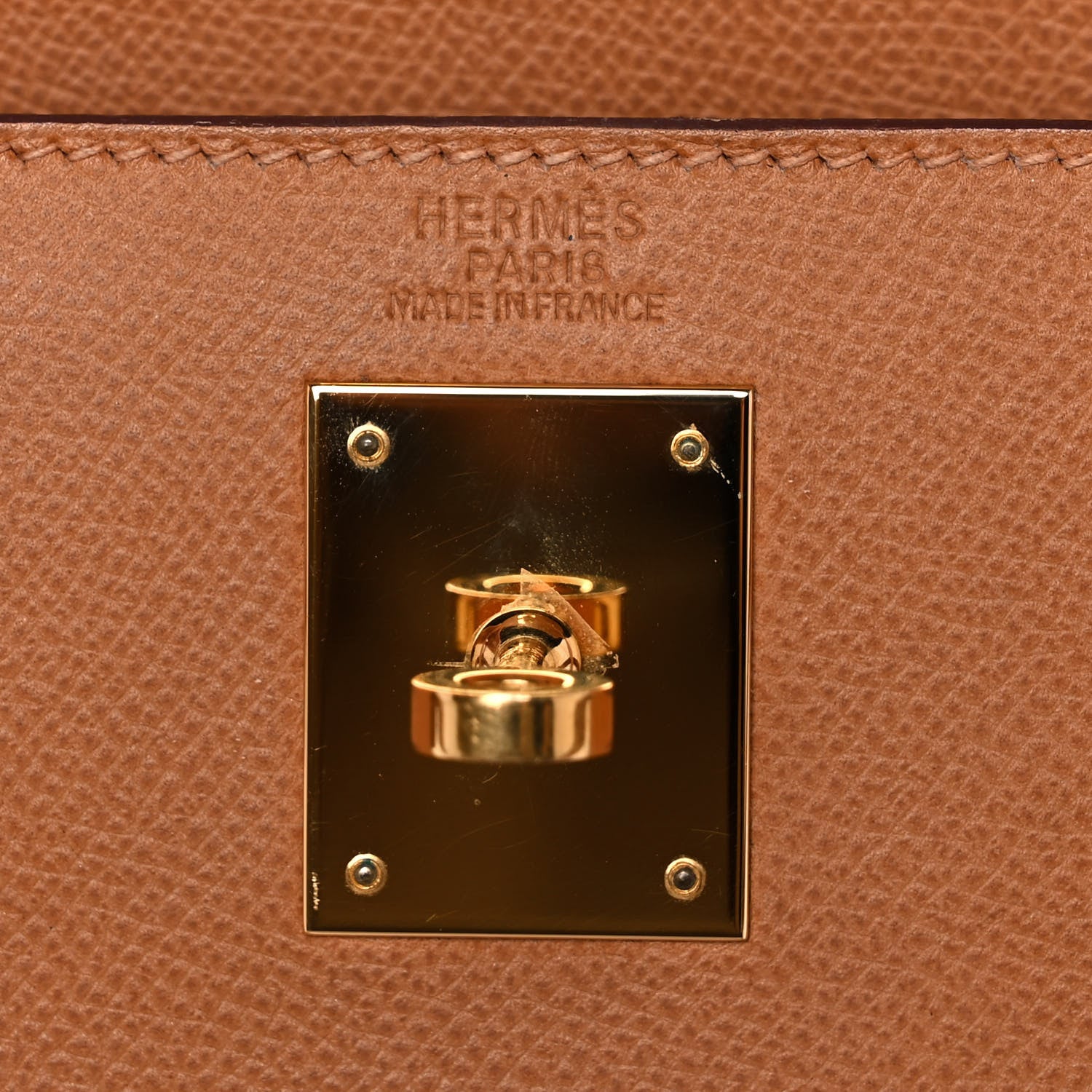 Hermes Epsom Kelly Sellier 32 Camel Tabac 6 of 23