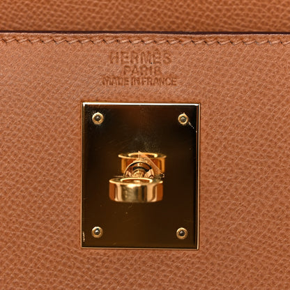 Hermes Epsom Kelly Sellier 32 Camel Tabac 6 of 23