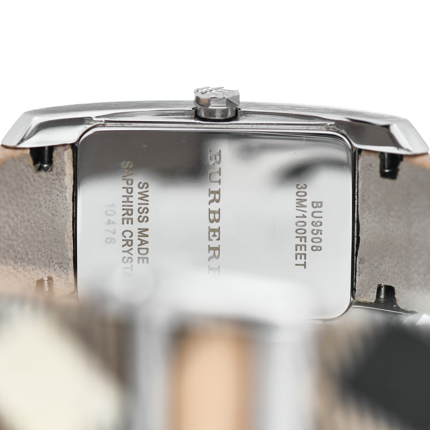 Burberry Stainless Steel Calfskin 20mm Heritage Nova Check Quartz Watch BU9508 4 of 5