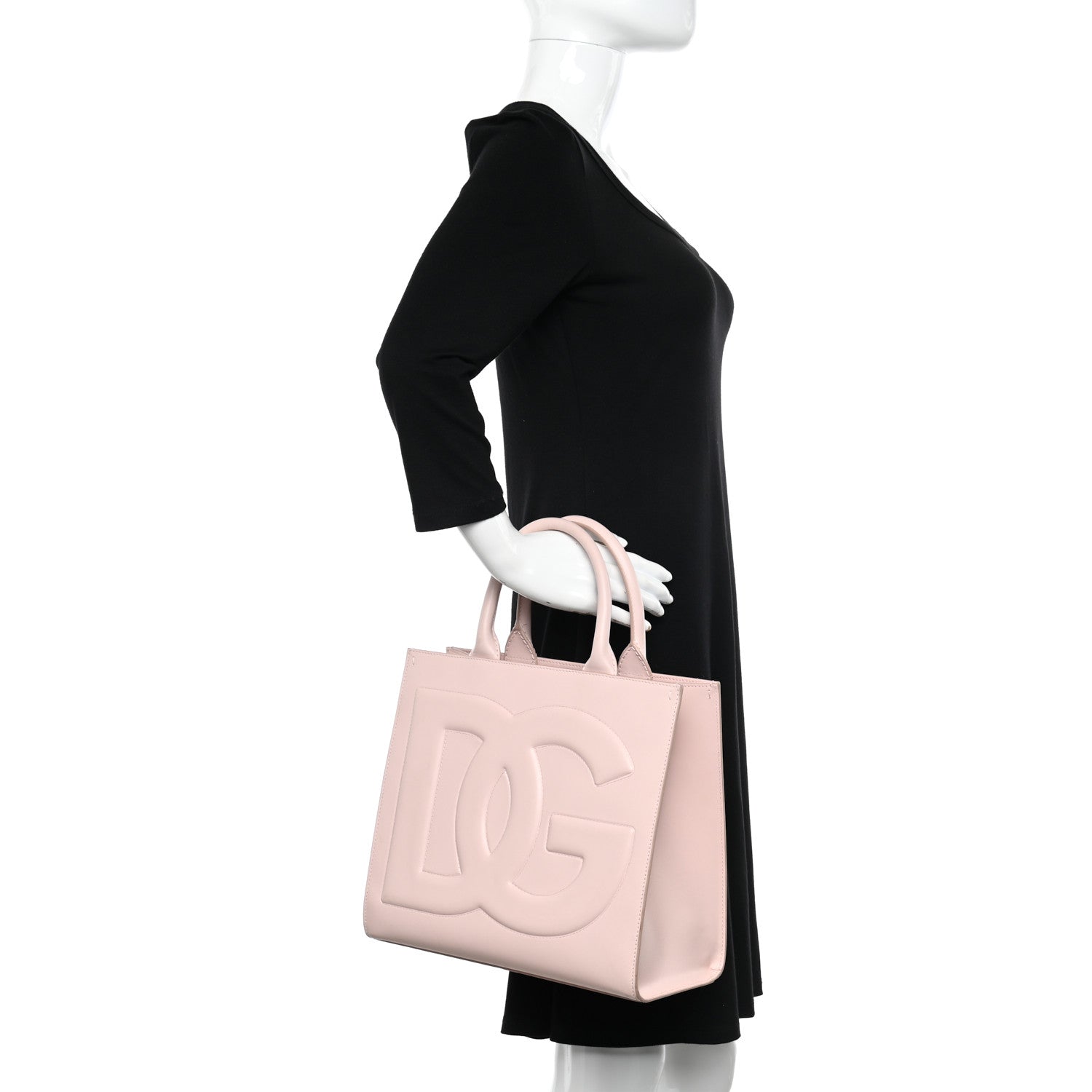 Dolce & Gabbana Calfskin Small DG Daily Shopper Tote Cipria 2 of 15