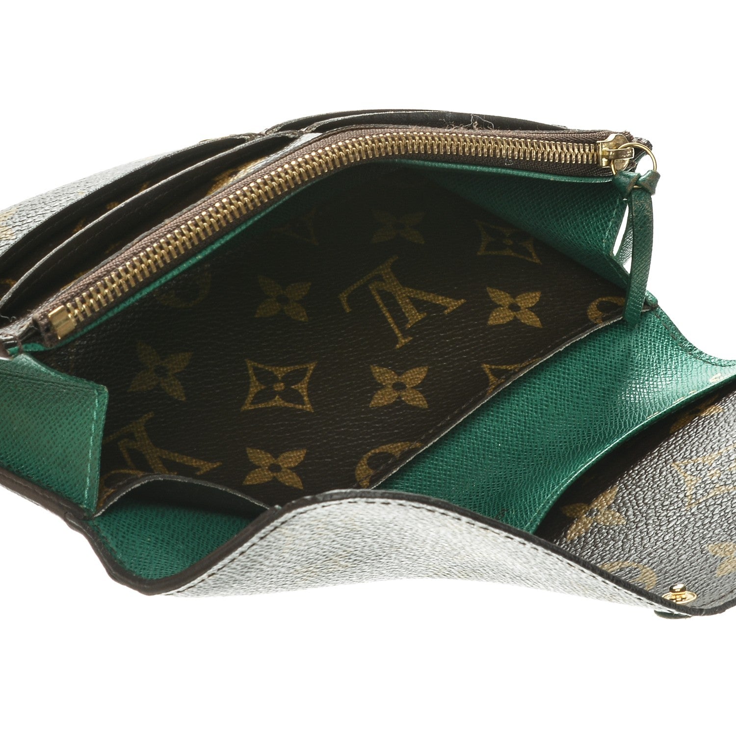 Louis Vuitton Monogram Emilie Wallet Vert 8 of 12