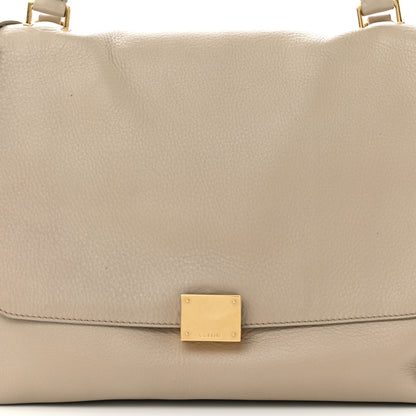 Celine Drummed Calfskin Suede Medium Trapeze Black Taupe 7 of 15