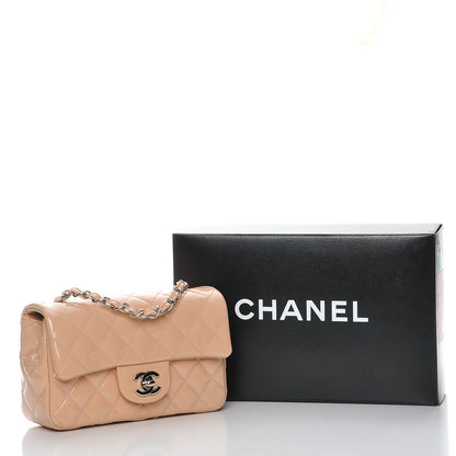 Chanel Patent Calfskin Quilted Mini Rectangular Flap Light Pink 8 of 8