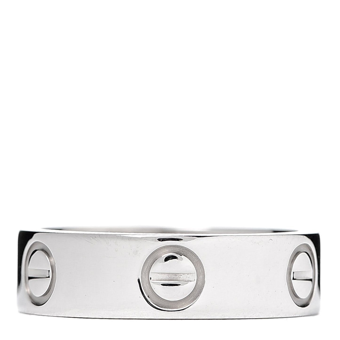 18K White Gold 5.5mm LOVE Ring 52 6