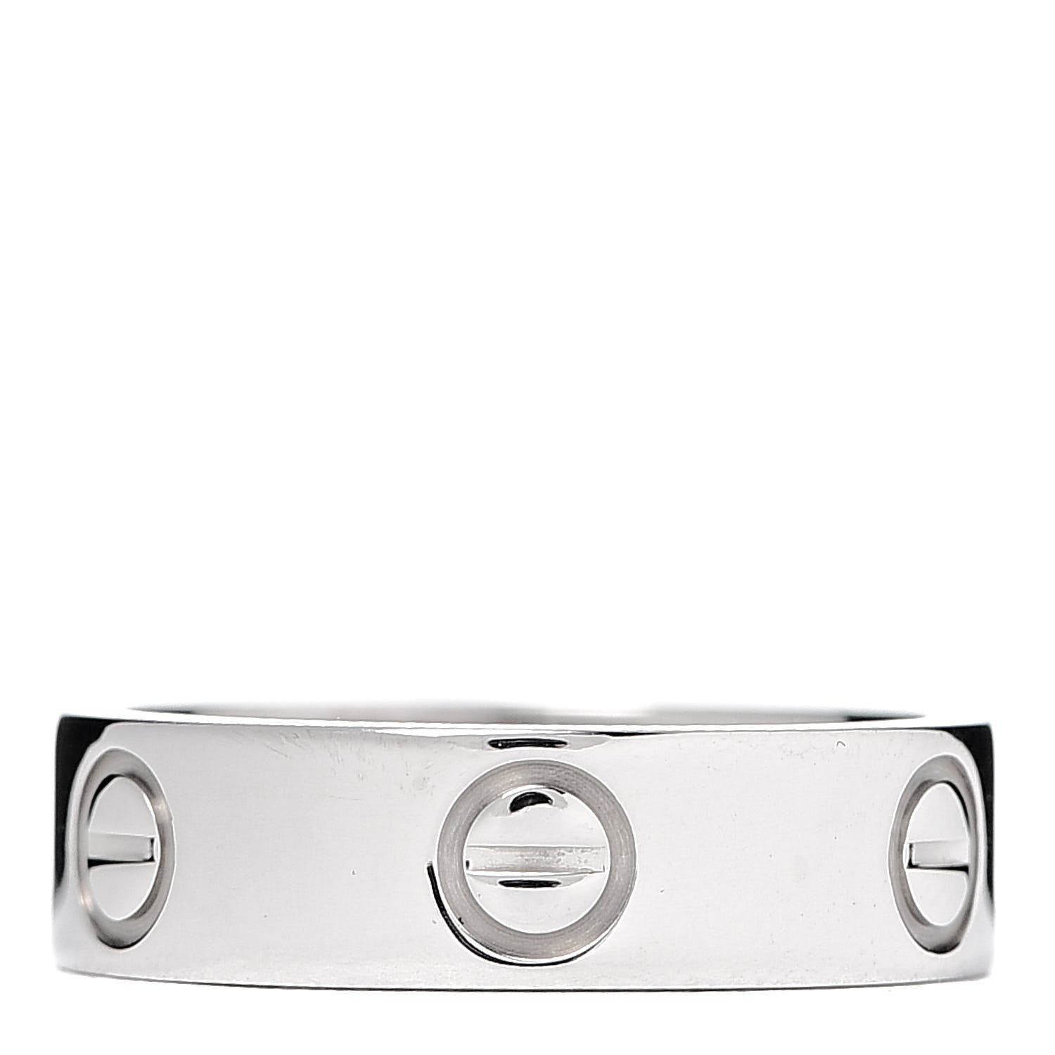 Cartier 18K White Gold 5.5mm LOVE Ring 52 6 1 of 4