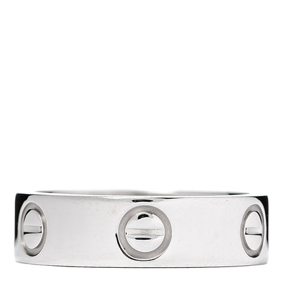 Cartier 18K White Gold 5.5mm LOVE Ring 52 6 1 of 4