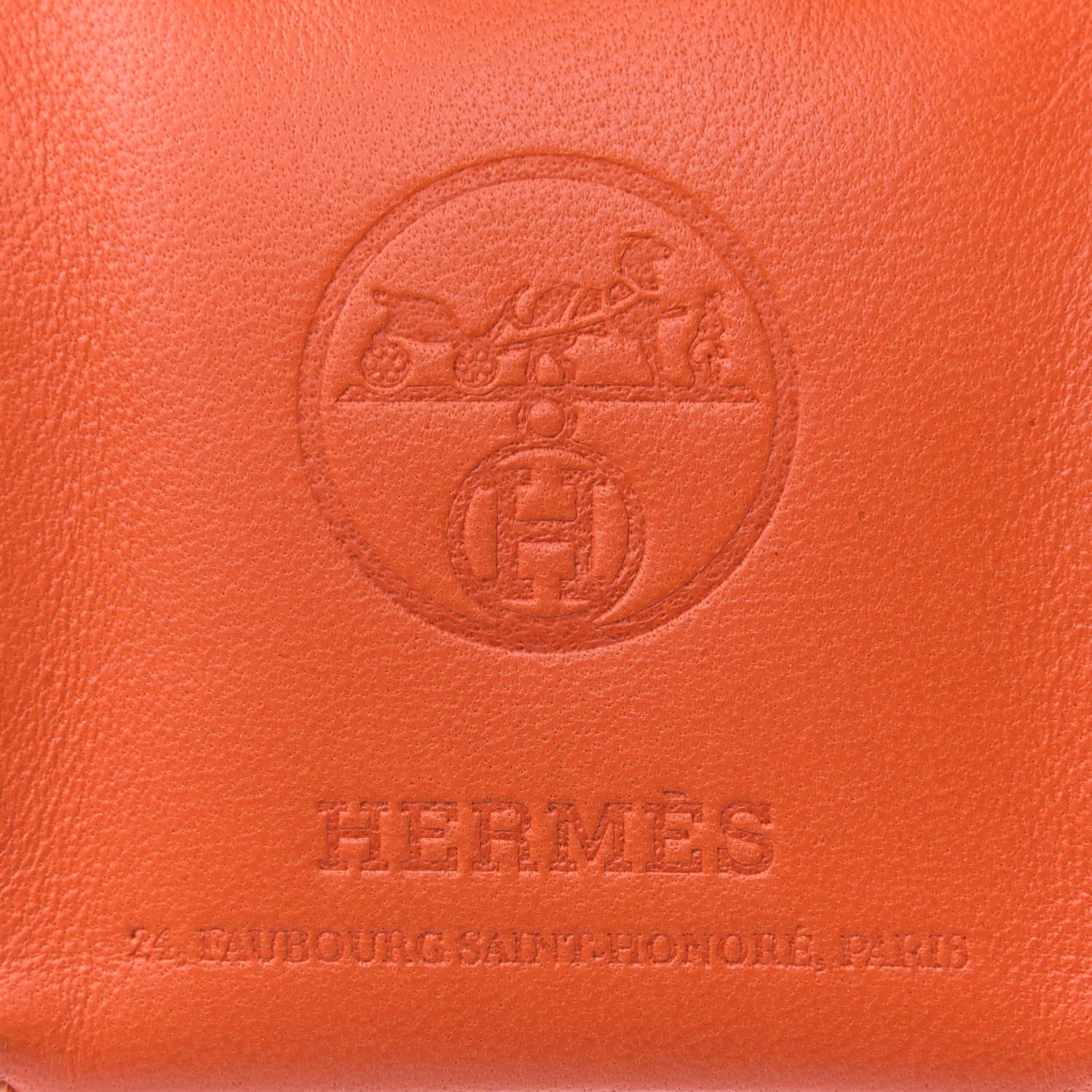 Hermes Milo Lambskin Swift Shopping Bag Charm Feu Gold 6 of 7