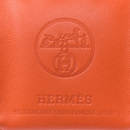 Hermes Milo Lambskin Swift Shopping Bag Charm Feu Gold 6 of 7