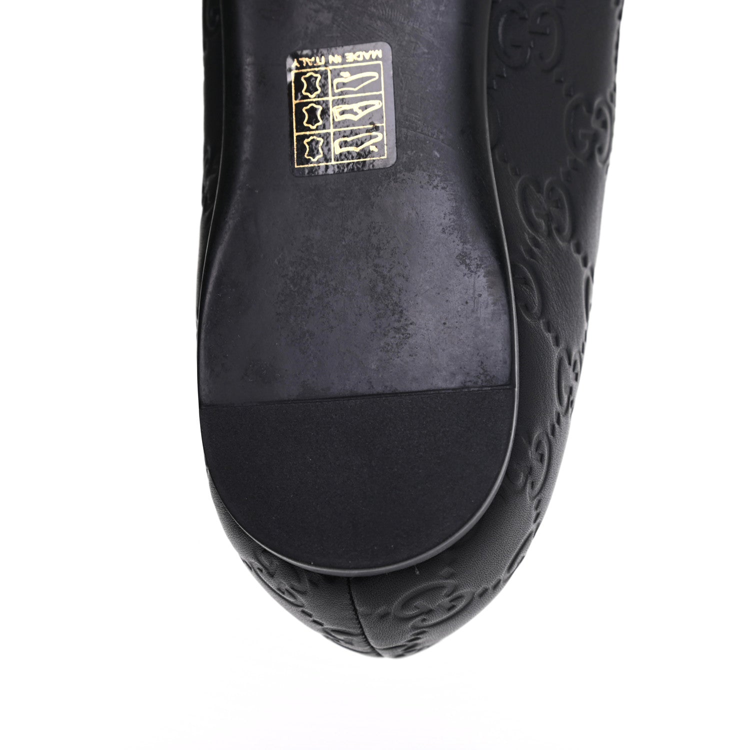 Gucci Guccissima Web Flats 37.5 Black 11 of 13
