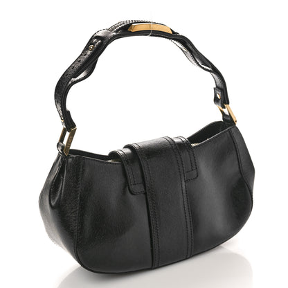 Fendi Patent Stamp Calfskin Shadow Shoulder Bag Black 3 of 11