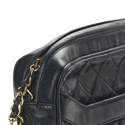 Chanel Lambskin Quilted CC Tassel Camera Case Navy 16 of 16