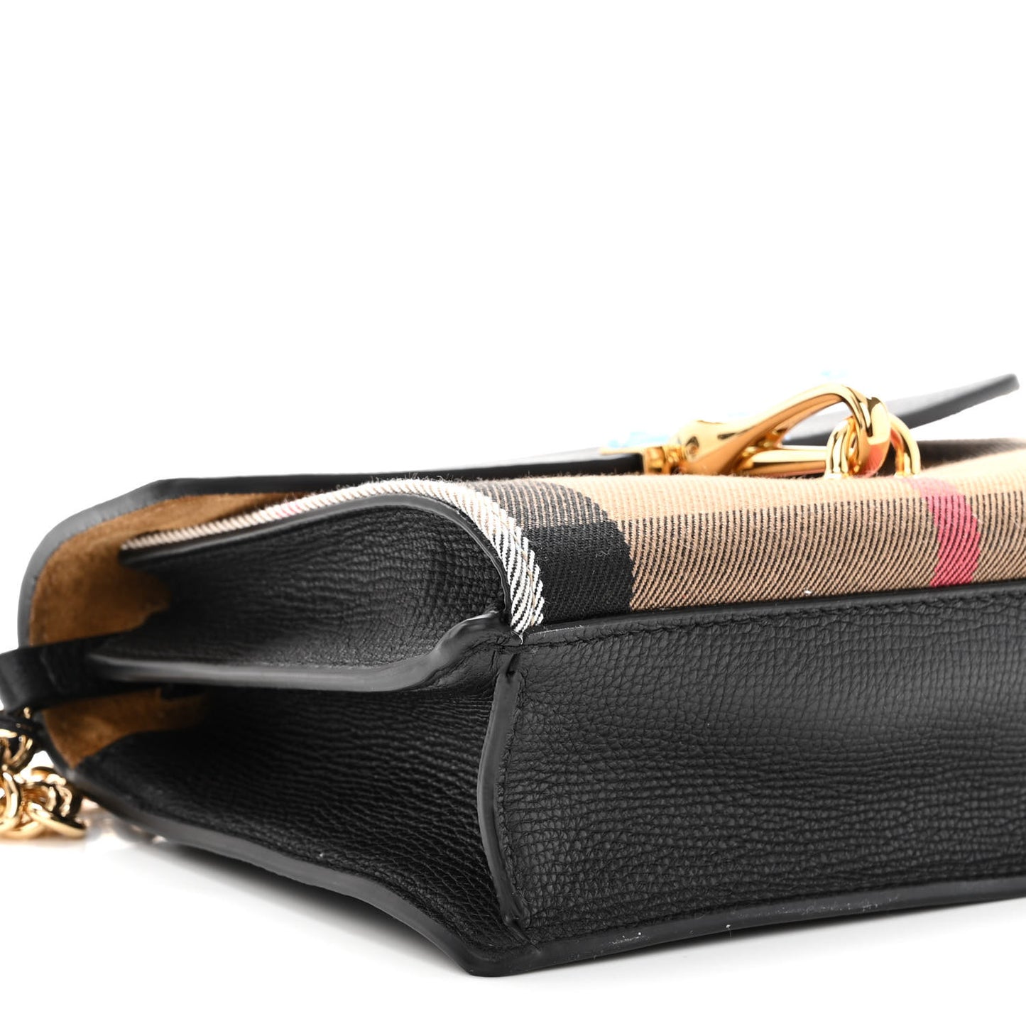 Derby Calfskin House Check Baby Macken Crossbody Bag Black
