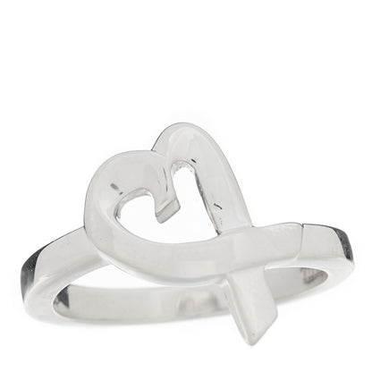Tiffany Sterling Silver Paloma Picasso Loving Heart Ring 54 7 1 of 4