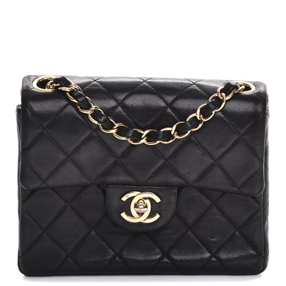 Chanel Lambskin Quilted Mini Square Flap Black 1 of 13
