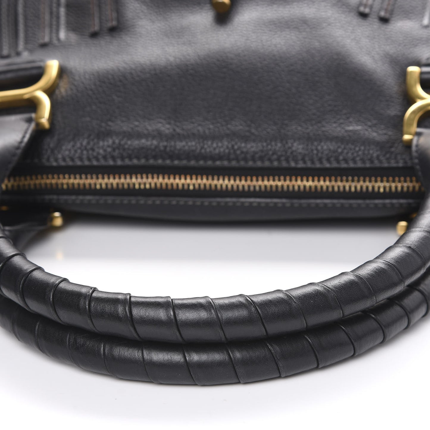 Calfskin Medium Marcie Satchel Black